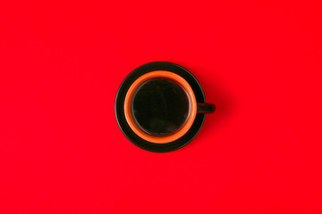 Coffee concept on bright pastel background