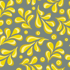 Fototapeta na wymiar Yellow leaves pattern