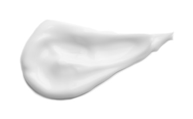 Sample of cosmetic cream on white background