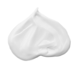 Sample of cosmetic cream on white background