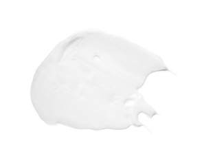Sample of cosmetic cream on white background