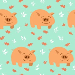 Smile animal seamless pattern vector illustration 
