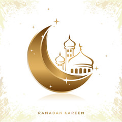 Ramadan Kareem islamic design crescent moon