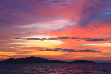 Fototapeta premium Beautiful sky at twilight time