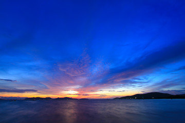Fototapeta na wymiar Beautiful sky at twilight time
