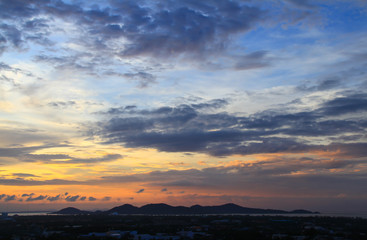 Beautiful sky at twilight time