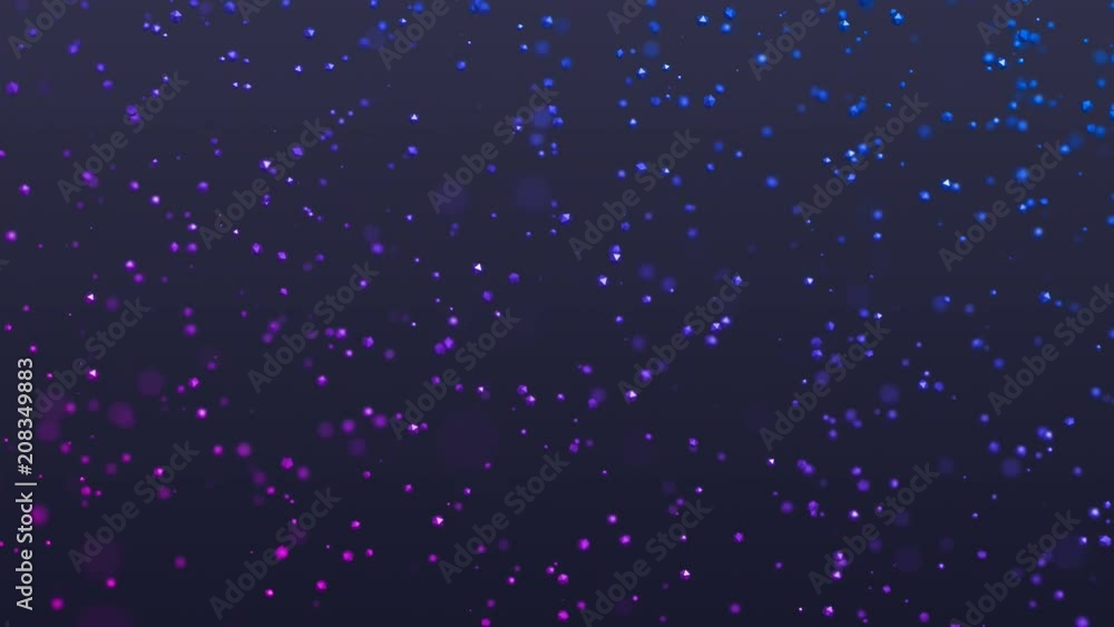 Poster abstract 3d rendering of chaotic particles. computer generated flying polygonal spheres in empty spa