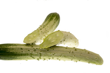 半白きゅうり　奈良県産　白抜き