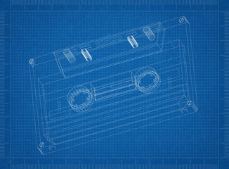 Compact Audio Cassette Architect blueprint