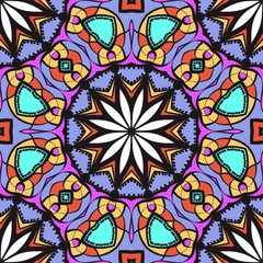 Bright color seamless art pattern. fantasy ornament. vector illustration