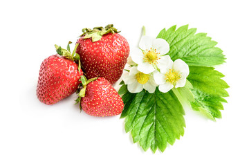 Strawberry isolated on white background.