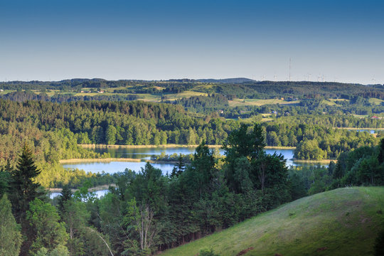 widok na jeziora w Smolnikach