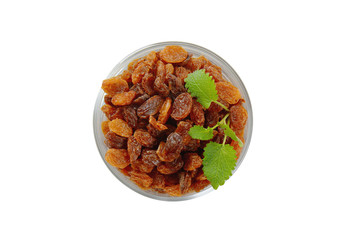 glass of sweet raisins