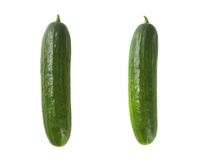 two green cucumbers