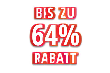 bis zu 64% Rabatt - weißer Hintergrund rote Schrift für Symbol / Schild