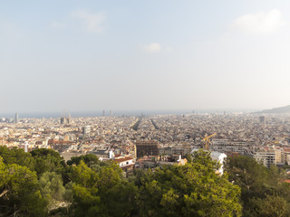 Fototapeta na wymiar Barcelona panoramic view
