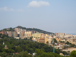 Fototapeta na wymiar Barcelona panoramic view