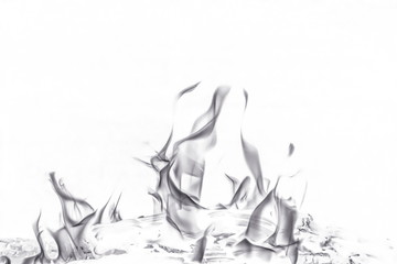 Abstract fire on white background