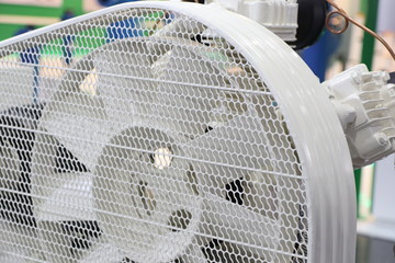 The machining safety guard  from fan motor to prevent people accident ; industry background