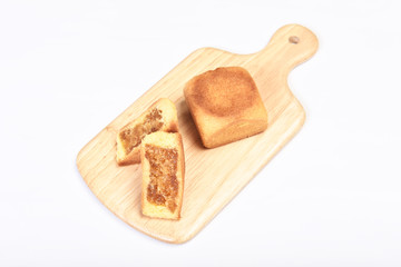 Taiwan pineapple pastry cake on white background