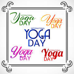 International Yoga Day.