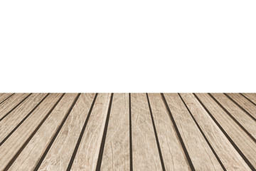 Blank white background and wood floor background
