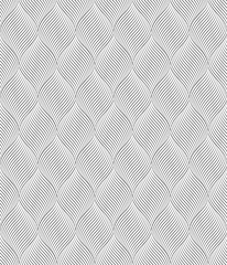 Black and white abstract simple woven striped geometric seamless pattern, vector