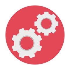 Cogwheels flat icon