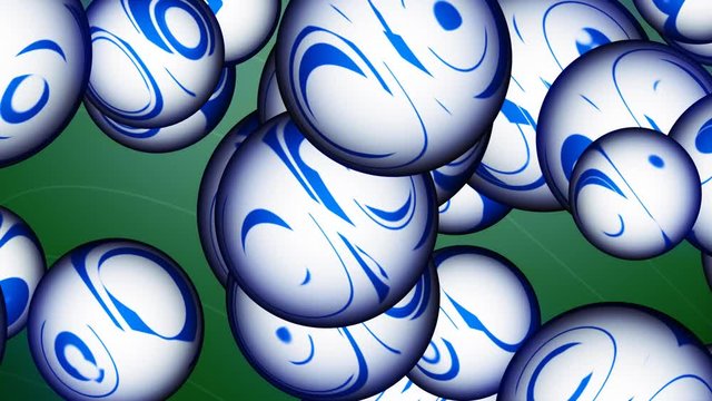 flying upwards soccer balls or balloons in national colours of Bavaria, Finland and Greece in front of football pitch, blue white abstraction, sport graphics for fan fest, World Cup finals