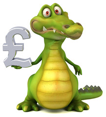 Fototapeta premium Fun crocodile - 3D Illustration