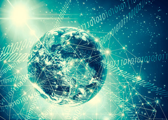 Earth from Space. Best Internet Concept of global business from concepts series. Elements of this image furnished by NASA. 3D illustration