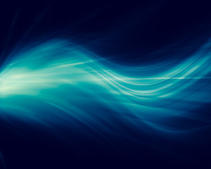 Abstract blue background, abstract lines twisting into beautiful bends