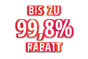 bis zu 99,8% Rabatt - weißer Hintergrund rote Schrift für Symbol / Schild