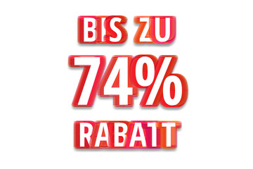 bis zu 74% Rabatt - weißer Hintergrund rote Schrift für Symbol / Schild