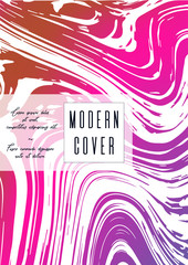 Obraz premium Modern Marble Cover Design for your Business with Abstract Lines. Futuristic Poster, Flyer, Layout with Liquid Pattern for Branding, Identity, Annual Report. Vector minimalistic brochure. Luxury.