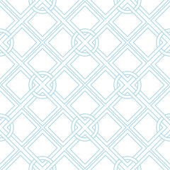 White and navy blue geometric ornament. Seamless pattern