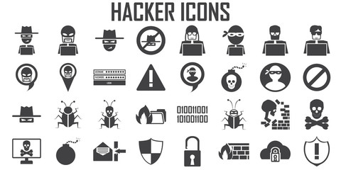 hacker icon cyber spy vector. - obrazy, fototapety, plakaty