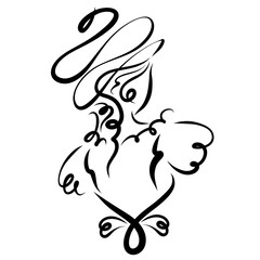 Lady with a beautiful hairdo