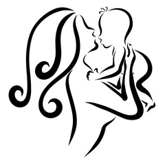 Young mother playing with her baby, family and health