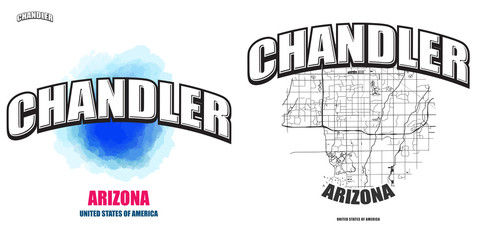 Chandler, Arizona, two logo artworks