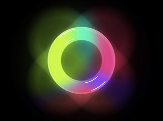 High resolution 3D render blue glass sphere with shadow isolated on white, reflecting