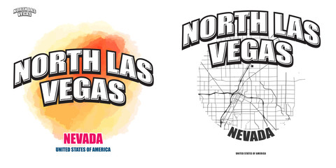 North Las Vegas, Nevada, two logo artworks