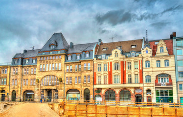 Fototapeta na wymiar Buildings in the old town of Aachen, Germany