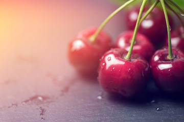 fresh cherries close up cherry sweet fruits summer