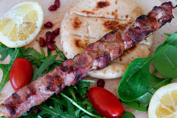 barbecue, barbecue meat on a stick, souvlaki	
