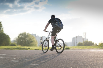 Fototapeta premium Cycling competition,cyclist athletes riding a race at high speed