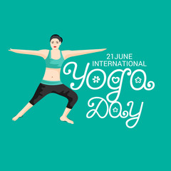 Fototapeta na wymiar International Yoga Day.