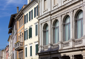 Fototapeta na wymiar Elegant Buildings in Portogruaro, Italy