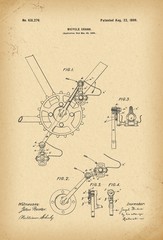 1899 Patent Velocipede crank Bicycle archival history invention 