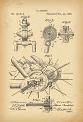 1893 Patent Velocipede Bicycle history invention 